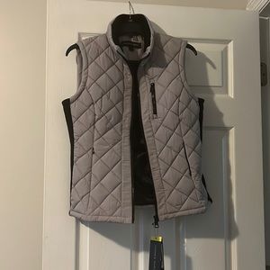 Grey puffer vest